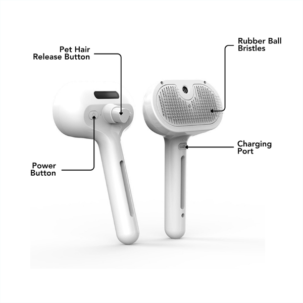 Fur Sweep™ 2026 Foldable Steam Brush – 2-in-1 Pet Grooming & Deep Cleaning Tool